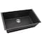 Nantucket Sinks 33-inch Undermount Granite Composite Sink in Black PR3320-BL-UM - alternate 2